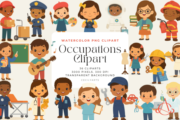Download Cute Kids Occupations Cliparts - Premium Resources