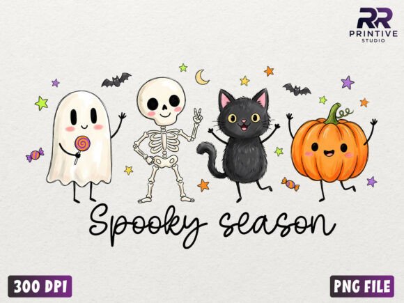 Download Spooky Season Halloween Doodles PNG - Season Collection
