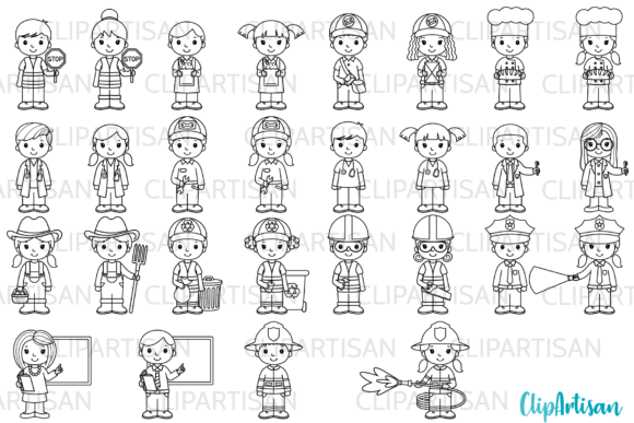 Download Community Helpers Clipart, Jobs - Premium Bundle