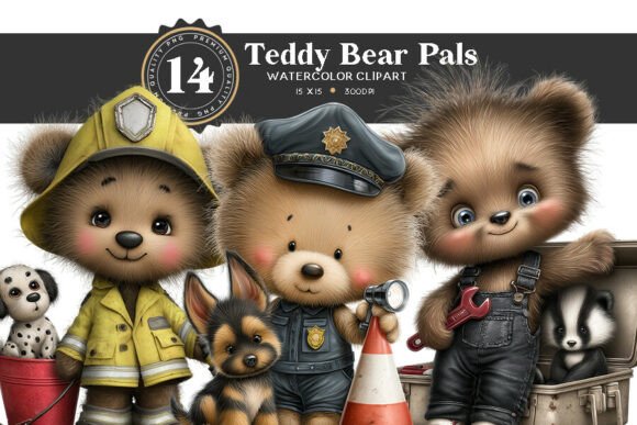 Download Baby Teddy Bears in Jobs Clipart PNG Set - Jobs clipart Collection