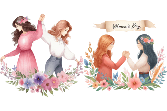 Download 2 Unity Watercolor Women Clipart Bundle - Unity Collection
